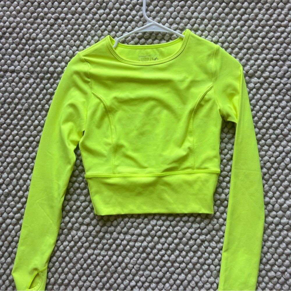 NEW Celestial Bodiez Neon Yellow gym Crop Top
